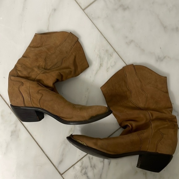 Code West tan leather country western or cowboy boot size 7 great condition - Picture 2 of 14